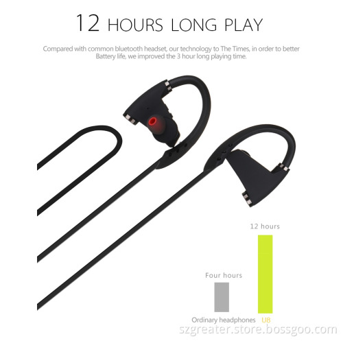 Latest sport bluetooth earphone true IPX7 waterproof headphone earbuds